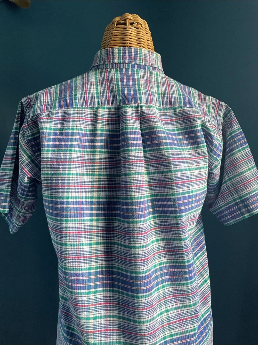 Ralph Lauren Boys Large 16/18 Short Sleeve Button Down Shirt Multi Colored Plaid